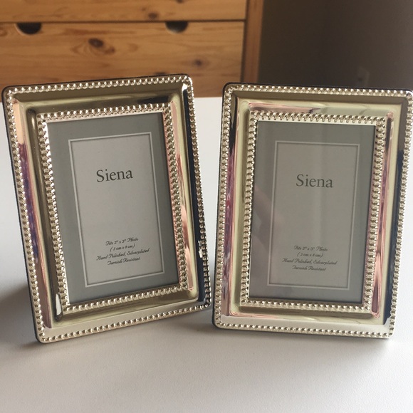 Siena Accents Nib Two Silver Plated 2 X 3 Picture Frames Poshmark